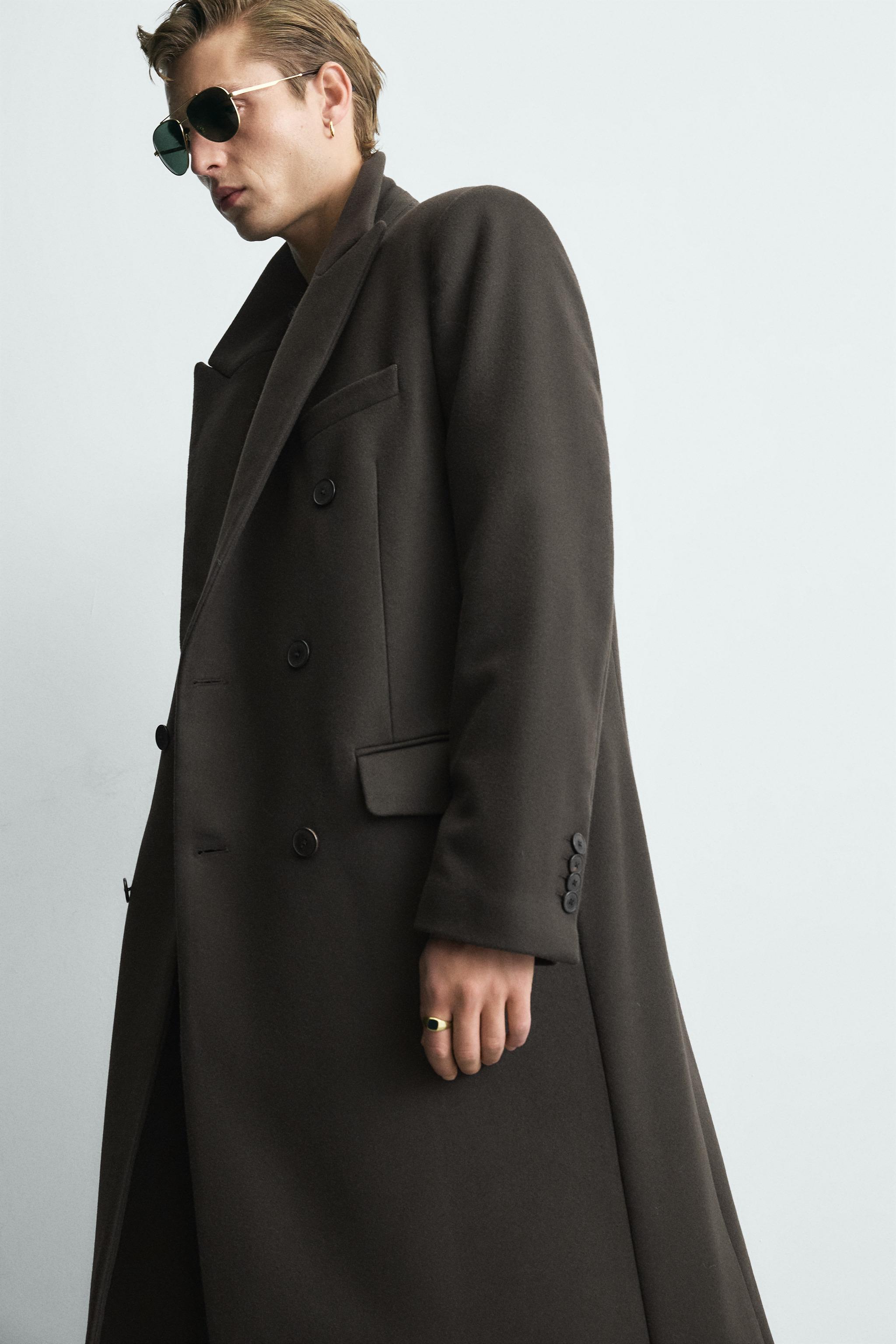 DOUBLE BREASTED WOOL BLEND MANTECO® LIMITED EDITION COAT